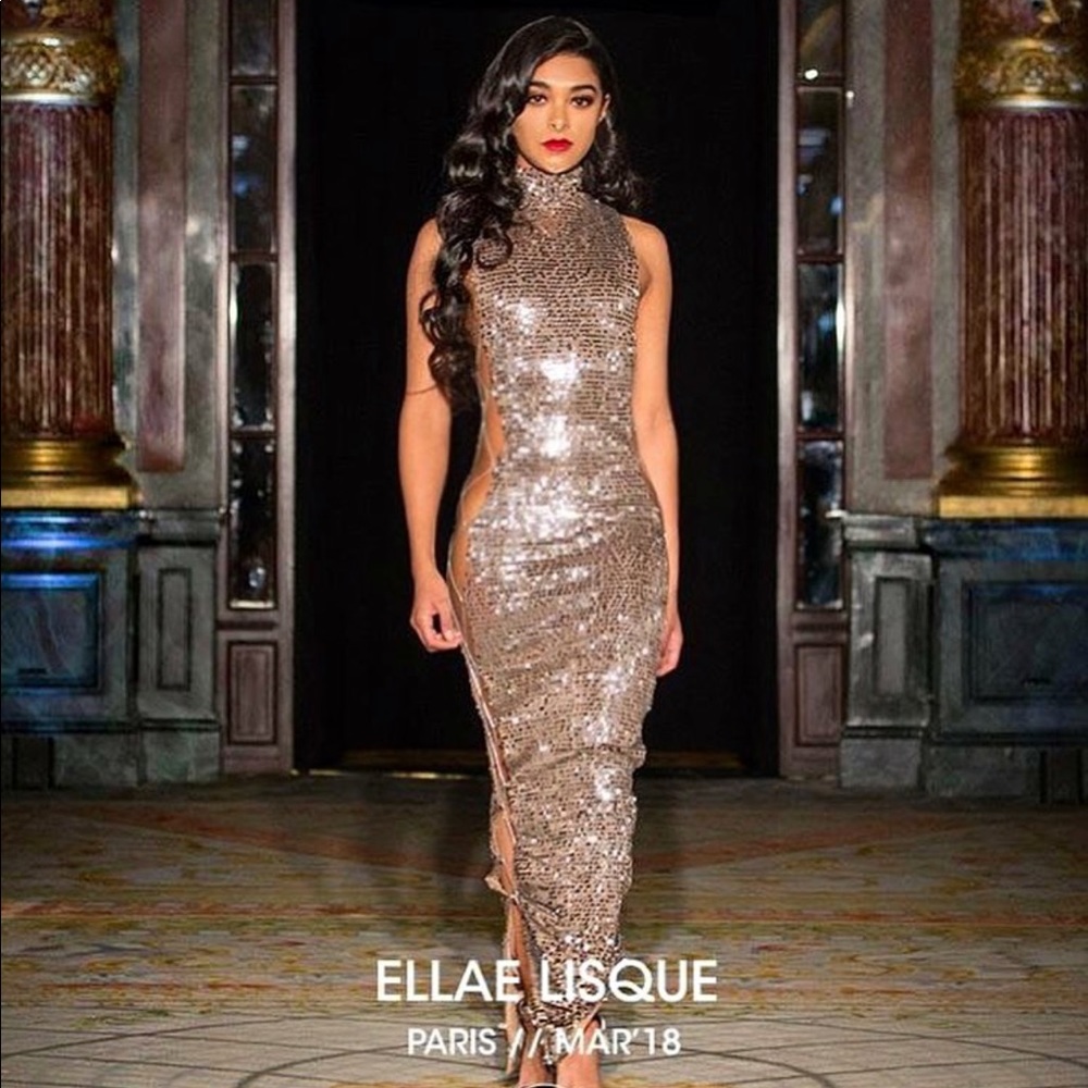 Sexy Sparkly sequined midi dress
